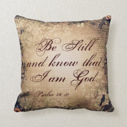 Be Still Psalm 46:10 Christian Throw Pillow