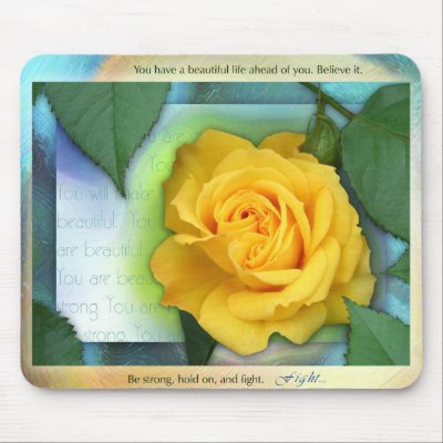 Be Strong, Hold on, and Fight! Mouse Pads by amazos