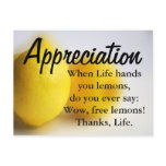 Be thankful and count your blessings postcards