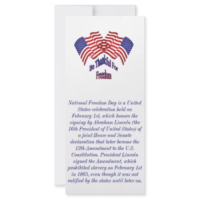 Be Thankful For Freedom Rack Cards by Sketchart26