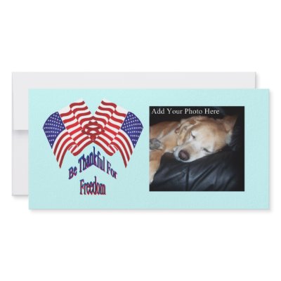 Be Thankfull For Freedom Picture Card by Sketchart26