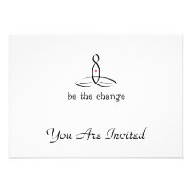 Be The Change - Black Fancy style Custom Announcements