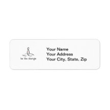 Be The Change - Black Fancy style Custom Return Address Label