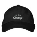 Be the Change Embroidery Hat /Black embroidered hats