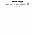 Be the change... -Ghandi t-shirts