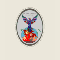 Be The Change Melange Ringer T-Shirt by templegreen Be The Change Melange Ringer T-Shirt