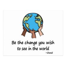 Be the Change postcards