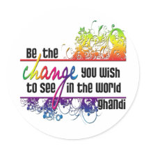 Be The Change Sticker