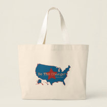 Be The Change USA Beach Bag by templegreen Be The Change USA Beach Bag