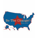 Be The Change USA Ladie's T-shirt by templegreen Be The Change USA Ladie's T-shirt