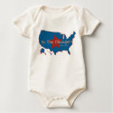 Be The Change USA Organic Onesie/Creeper t-shirts by templegreen Be The Change USA Organic Onesie/Creeper t-shirts