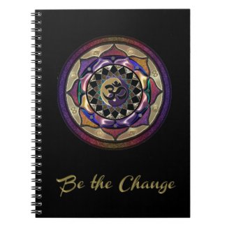 Be the Change with Purple and Gold Mandala Journal