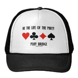 Be The Life Of The Party Play Bridge (Card Suits) Hats