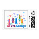 Be The  World Change Postage Stamp