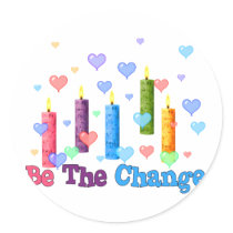 Be The  World Change Sticker