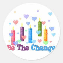 Be The  World Change Sticker