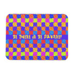 Be There or Be Square Retro 1970s Party Vinyl Magnet