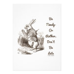 Be Timely- Or Rather, Don't Be Late White Rabbit Personalized Invitation