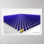 Be unique (blue) poster
