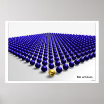 Be unique (blue) poster