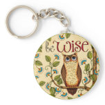 Be Wise Owl- Round Key Chain