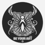 "Be Your Art" Black Stickers