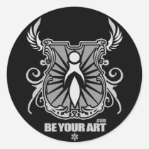 "Be Your Art" Black Stickers stickers