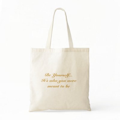 Be Yourself Tote Bags by acreativespirit