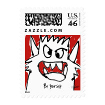 Be Yourself Cartoon Monster Custom Postage stamps