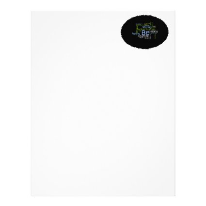 BE Yourself Inspirational Word Cloud Letterhead