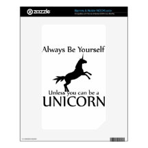 Be Yourself Unicorn NOOK Color Decals