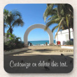 Beach Access; Customizable Beverage Coaster