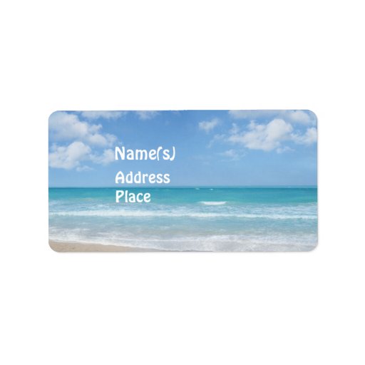 Beach Address Label Zazzle