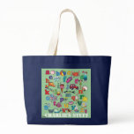 Beach alphabet- baby tote canvas bag
