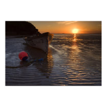 Beach and Boat Sunset posters