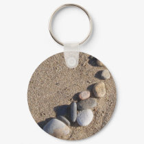 Beach and Pebbles Keychain