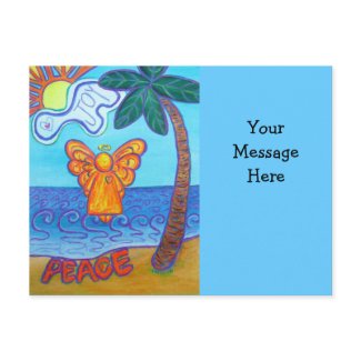 Beach Angel Postcard with Custom Personal Message postcard