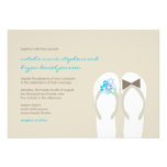 Beach Aqua Flip Flops Destination Wedding Invite