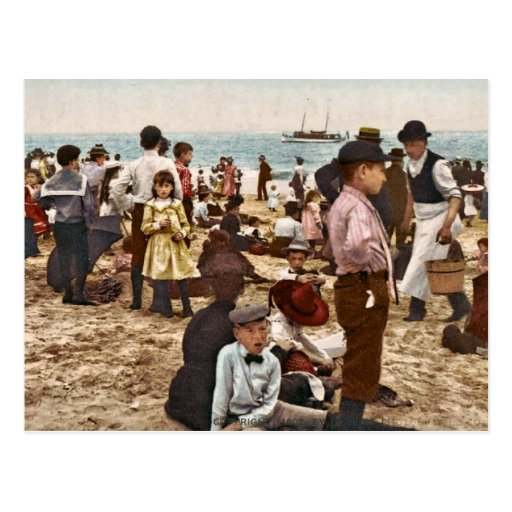 Beach At Coney Island, New York 1902 Vintage Postcards