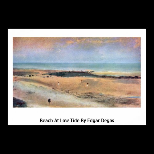 Beach At Low Tide By Edgar Degas Poster