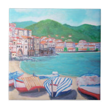 Beach at Old port & Porta Pescara Tile
