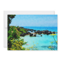 Beach at St. George Bermuda Custom Invite