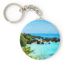 Beach at St. George Bermuda Keychains