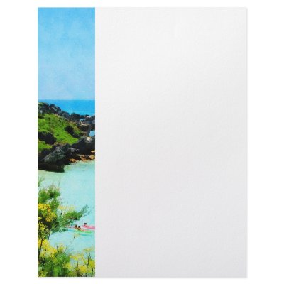 Beach at St. George Bermuda Customized Letterhead by SusanSavad