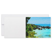 Beach at St. George Bermuda Rack Card Design