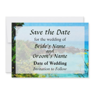 Beach at St. George Bermuda Save the Date Personalized Invitations by SusanSavad