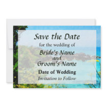 Beach at St. George Bermuda Save the Date Personalized Invitations