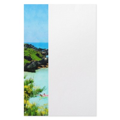 Beach at St. George Bermuda Personalized Stationery by SusanSavad