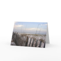 Beach at Sun Down Greeting Card