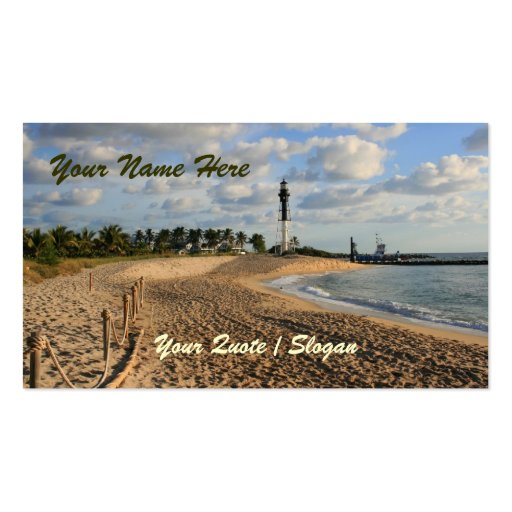 Beach at Sunrise Business Card Template